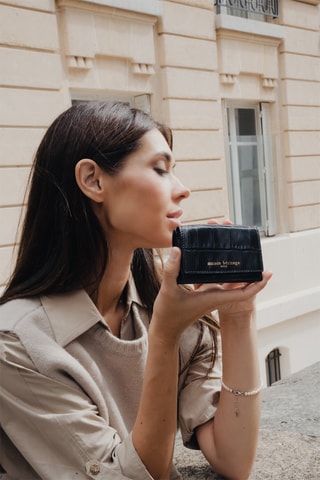 Portefeuille en cuir Noor - Noir