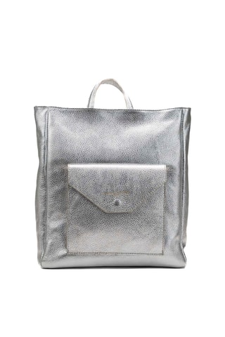 Sac à dos en cuir Fiori - Argenté