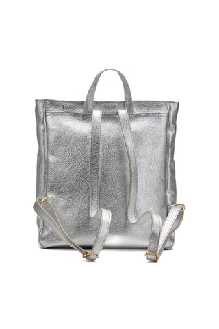 Sac à dos en cuir Fiori - Argenté