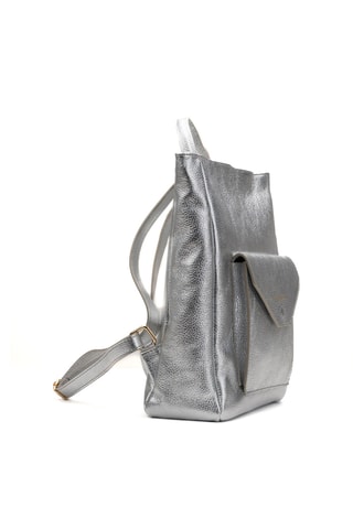Sac à dos en cuir Fiori - Argenté