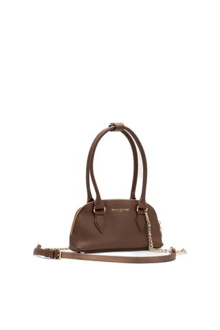 Sac porté épaule en cuir Ella - Camel