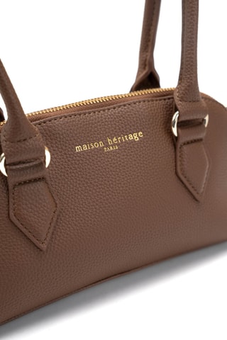 Sac porté épaule en cuir Ella - Camel