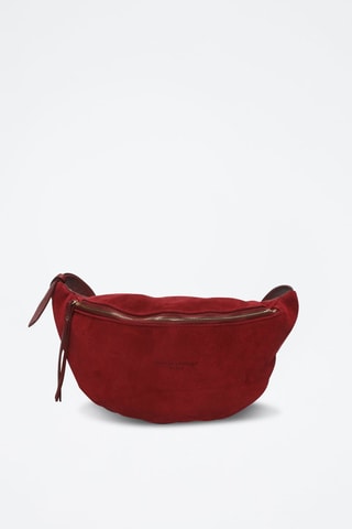 Sac banane en cuir Rachel - Rouge foncé