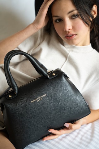 Sac à main en cuir Giulia - Noir
