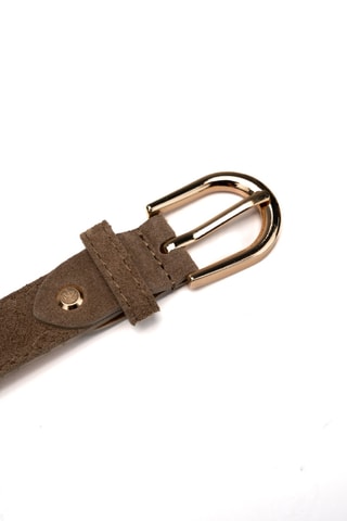 Ceinture en cuir suédé - Taupe