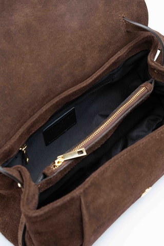 Sac porté épaule en cuir Solsice - Marron