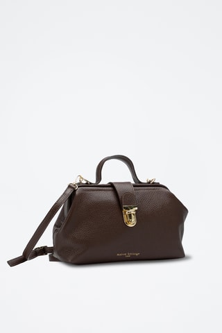 Sac bandoulière en cuir Swan - Marron