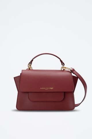 Sac à main en cuir Solis - Bordeaux