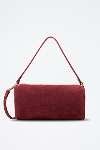 Sac à main en cuir suède Nuvola - Bordeaux