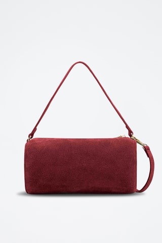 Sac à main en cuir suède Nuvola - Bordeaux