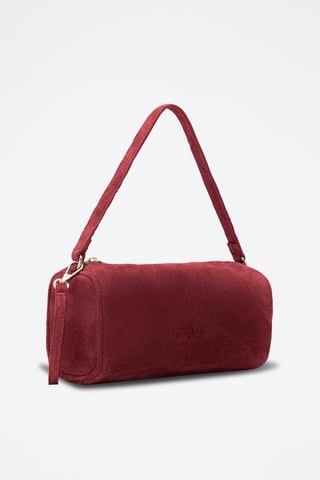 Sac à main en cuir suède Nuvola - Bordeaux
