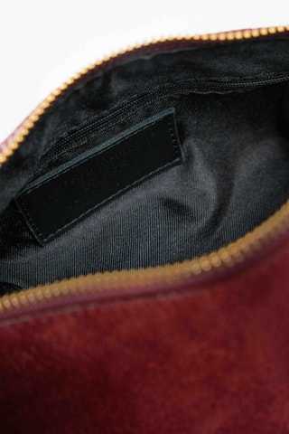 Sac à main en cuir suède Nuvola - Bordeaux