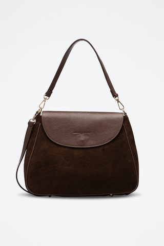 Sac porté épaule en cuir Kona - Marron