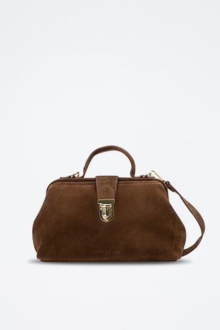 Sac bandoulière en cuir Swan - Marron