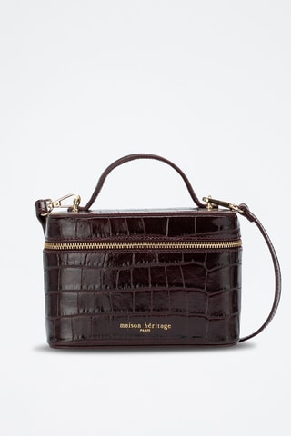 Sac bandoulière en cuir Bora - Bordeaux