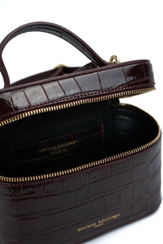 Sac bandoulière en cuir Bora - Bordeaux