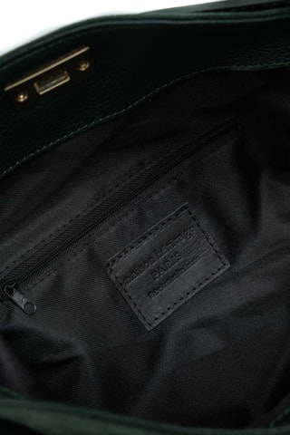 Sac porté épaule en cuir suède Mini Nej - Vert foncé