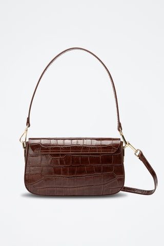 Sac bandoulière en cuir Davina - Marron