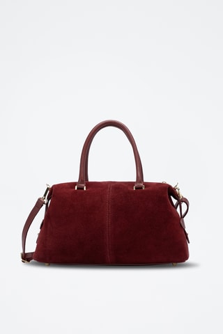 Sac à main en cuir suède Stilla - Bordeaux