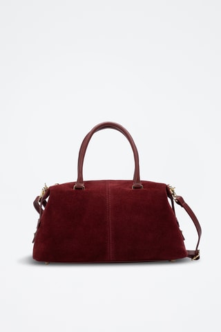 Sac à main en cuir suède Stilla - Bordeaux
