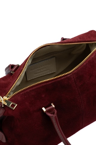Sac à main en cuir suède Stilla - Bordeaux