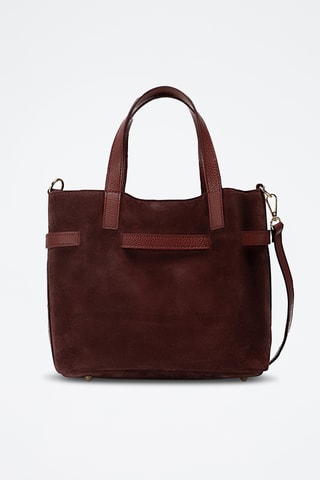 Sac à main en cuir suède Eiry - Bordeaux