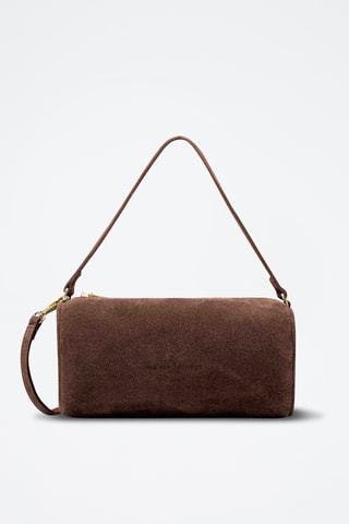 Sac à main en cuir suède Nuvola - Marron