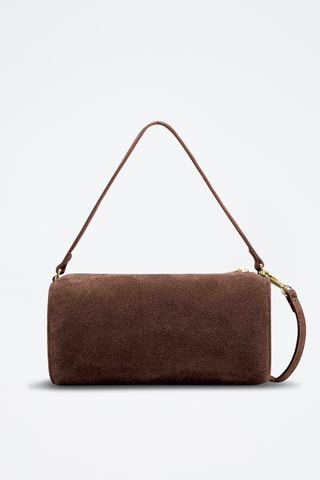 Sac à main en cuir suède Nuvola - Marron