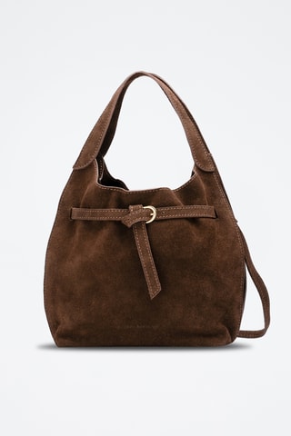 Sac à main en cuir suède Zima - Marron