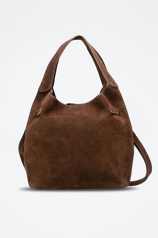 Sac à main en cuir suède Zima - Marron