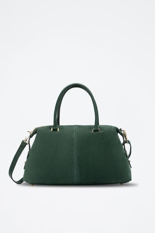 Sac à main en cuir suède Stilla - Vert foncé