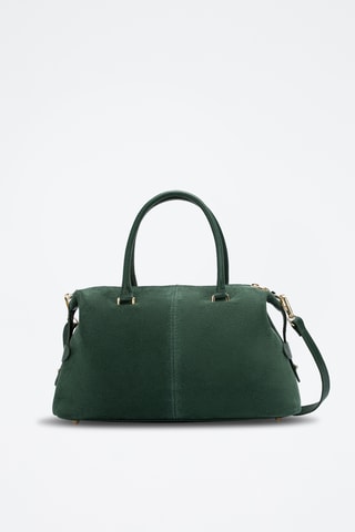 Sac à main en cuir suède Stilla - Vert foncé