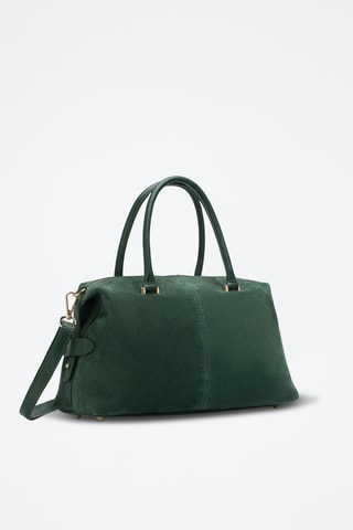 Sac à main en cuir suède Stilla - Vert foncé