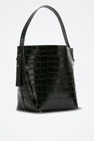 Sac seau en cuir Orne - Vert foncé