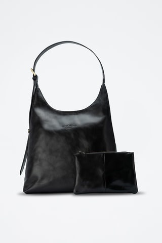 Sac porté épaule en cuir Kirai - Noir