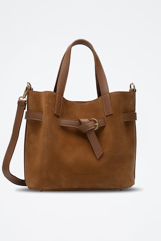 Sac à main en cuir suède Eiry - Camel