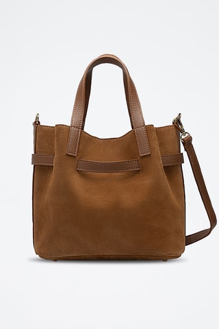 Sac à main en cuir suède Eiry - Camel