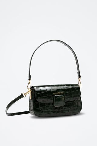 Sac bandoulière en cuir Davina - Vert foncé