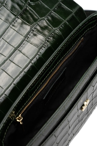 Sac bandoulière en cuir Davina - Vert foncé