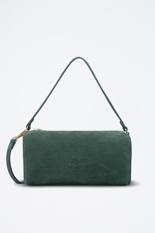 Sac à main en cuir suède Nuvola - Vert foncé