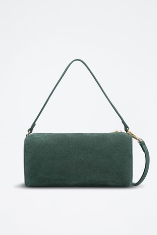 Sac à main en cuir suède Nuvola - Vert foncé