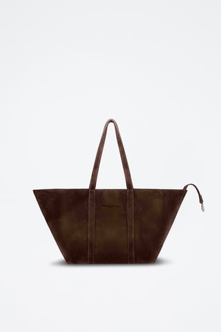 Cabas en cuir suède Yule - Marron