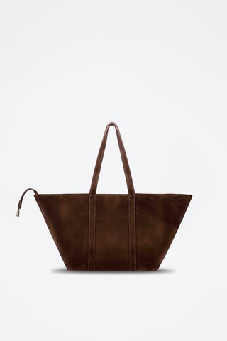 Cabas en cuir suède Yule - Marron
