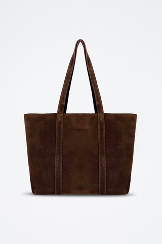Cabas en cuir suède Yule - Marron