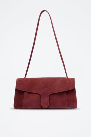 Sac porté épaule en cuir Solsice - Bordeaux