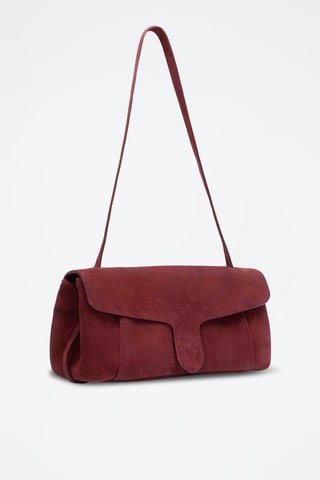 Sac porté épaule en cuir Solsice - Bordeaux