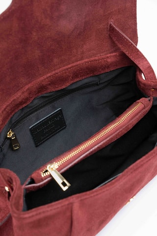 Sac porté épaule en cuir Solsice - Bordeaux