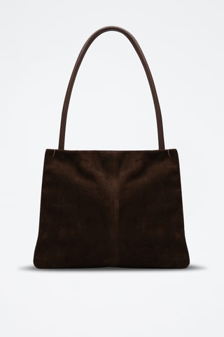 Cabas en cuir suède Helva - Marron