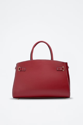 Sac à main en cuir suède Dieci - Bordeaux