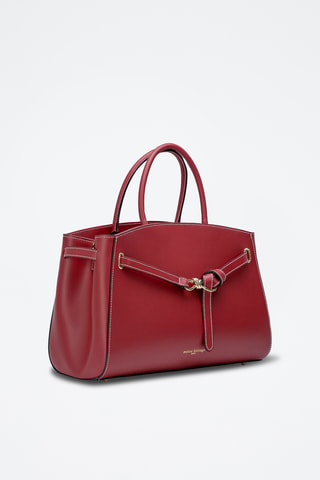 Sac à main en cuir suède Dieci - Bordeaux
